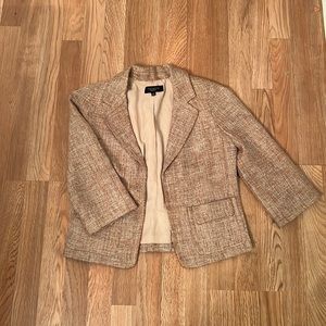 Talbots Woven, Padded Shoulder Blazer